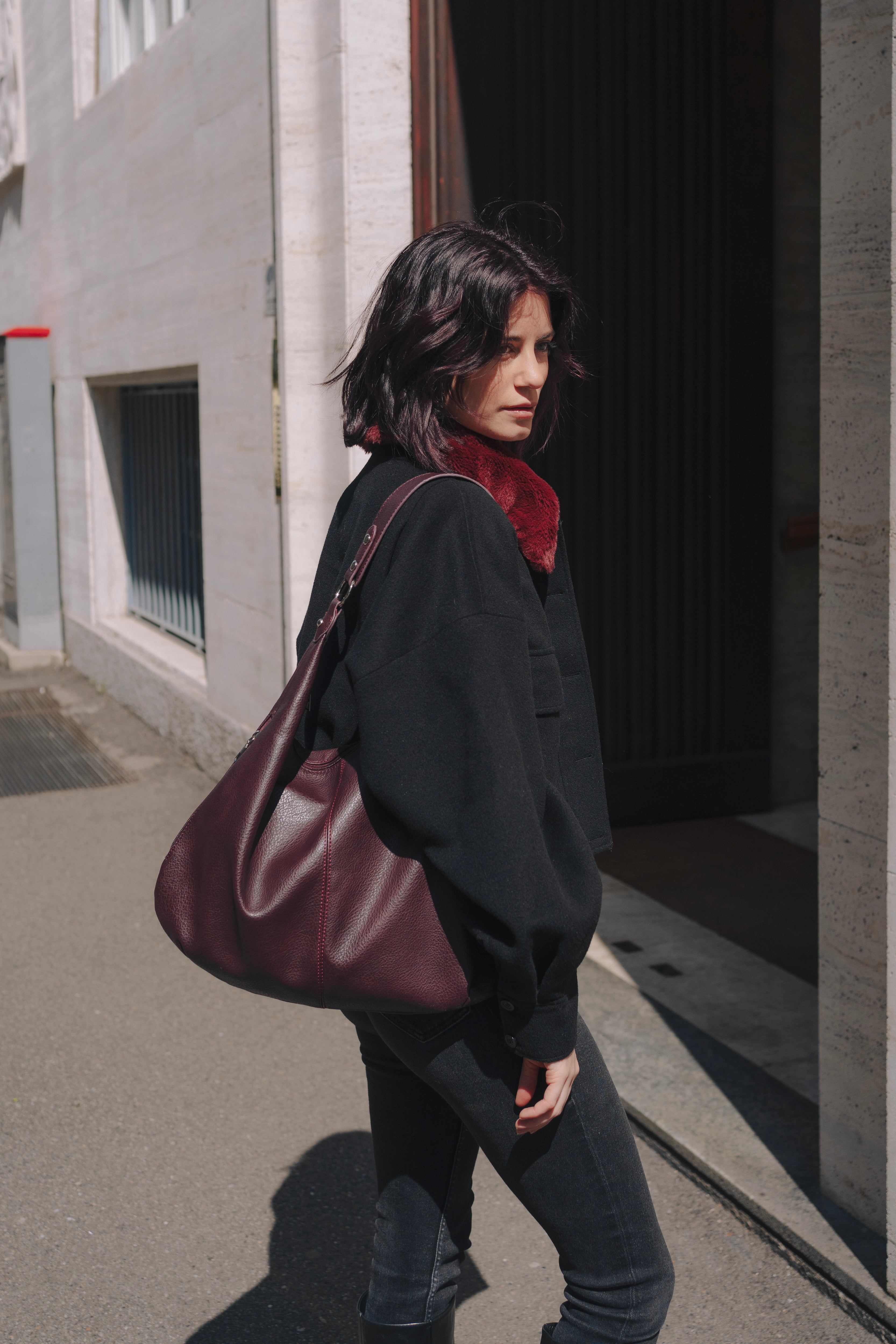 Women's Vegan Leather Shoulder Bag | Luxury Adjustable Strap Bag