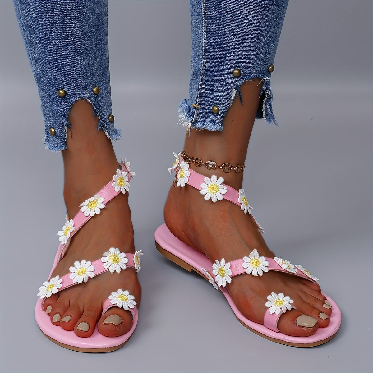 Floral Boho Flat Sandals
