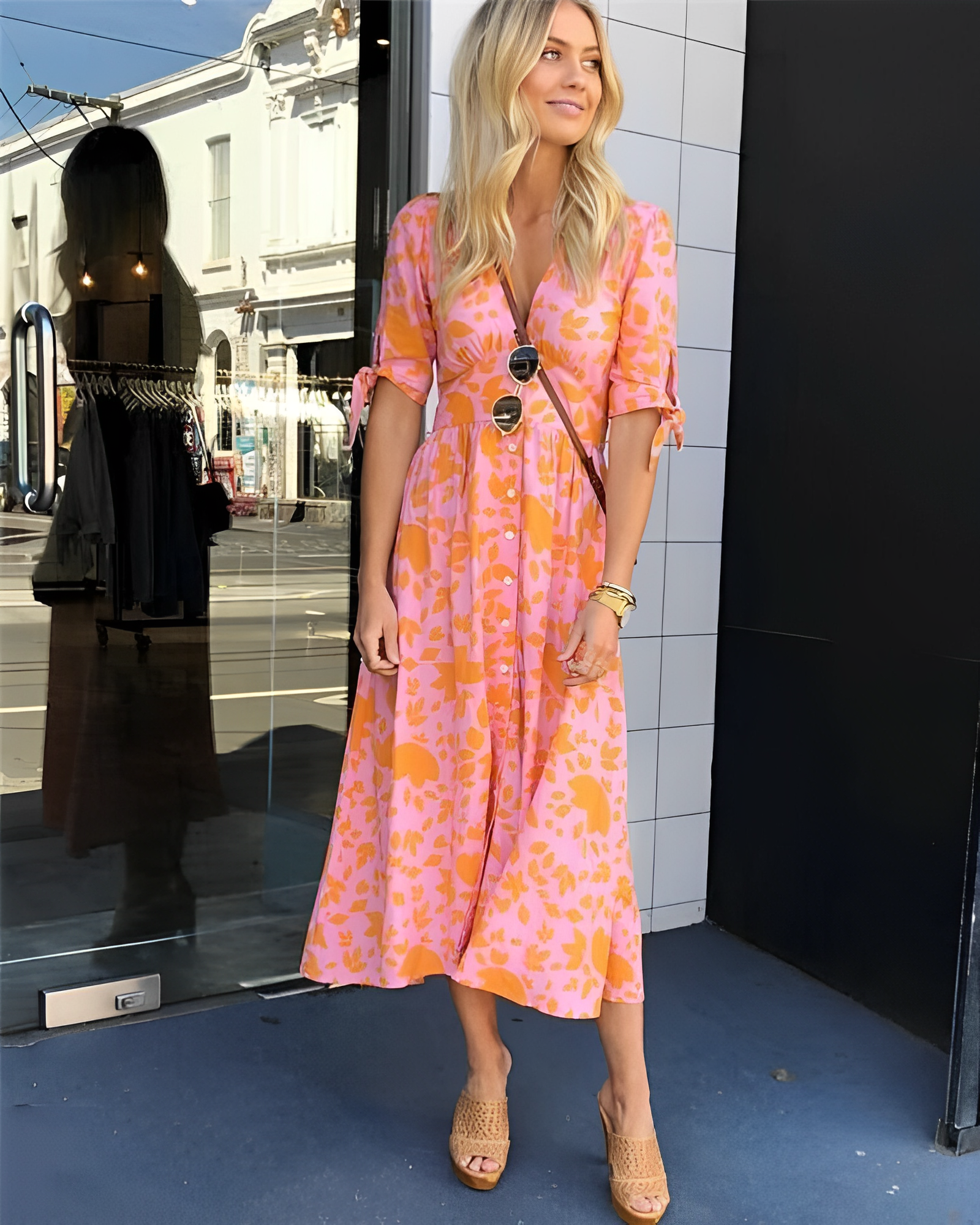 Women's Patterned Summer Dress | Chic Printed A-Line Dress