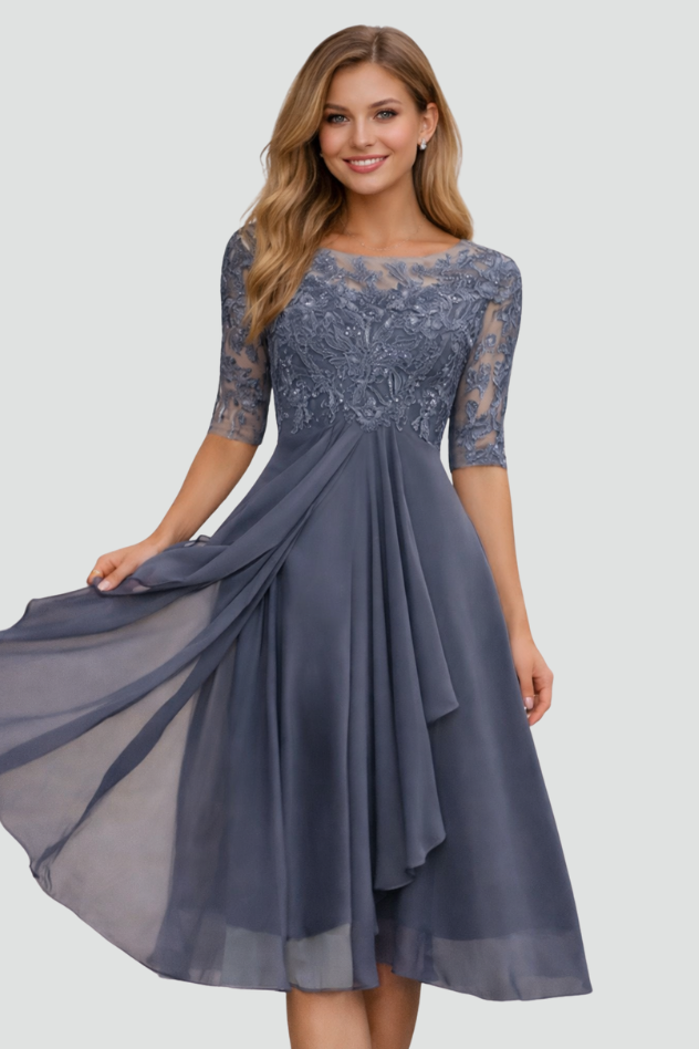 Women's Evening Midi Dress | Elegant Graceful Occasion Dress