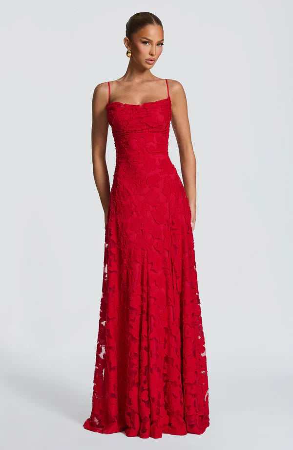 Women's Lace Column Maxi Dress | Elegant Figure-Hugging Evening Gown