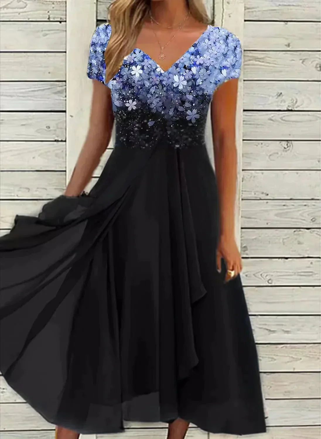 Floral Dress | Flowing Formal Summer Dress | Elegant Comfortable Style