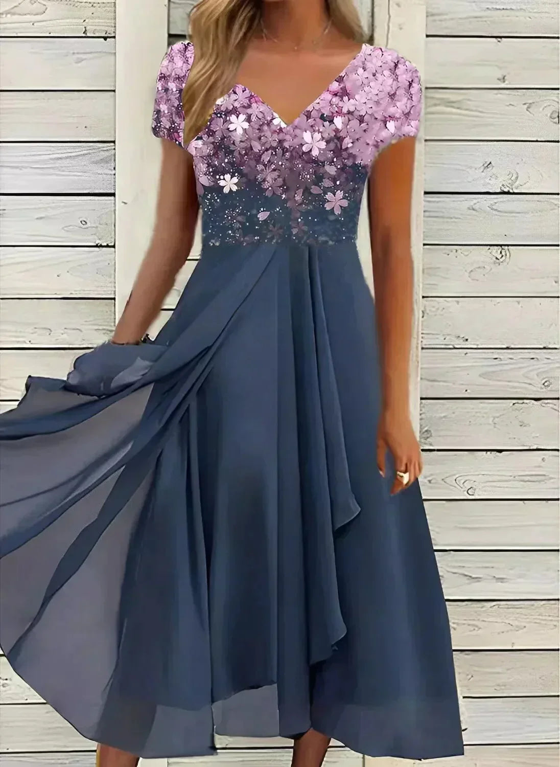Floral Dress | Flowing Formal Summer Dress | Elegant Comfortable Style