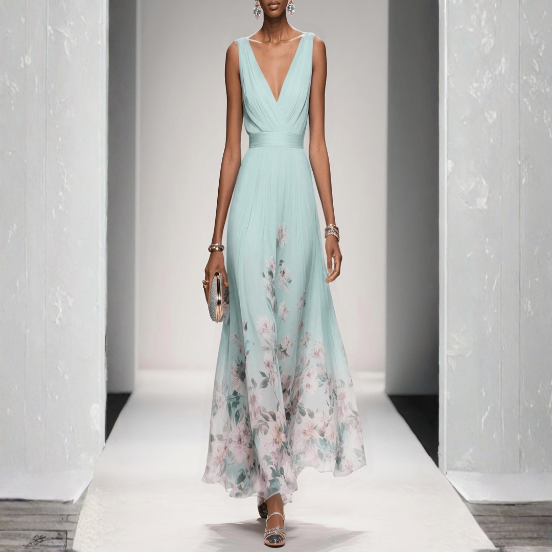 Floral Maxi Dress | Elegant Summer Dresses for Special Occasions | Flowing Feminine Design
