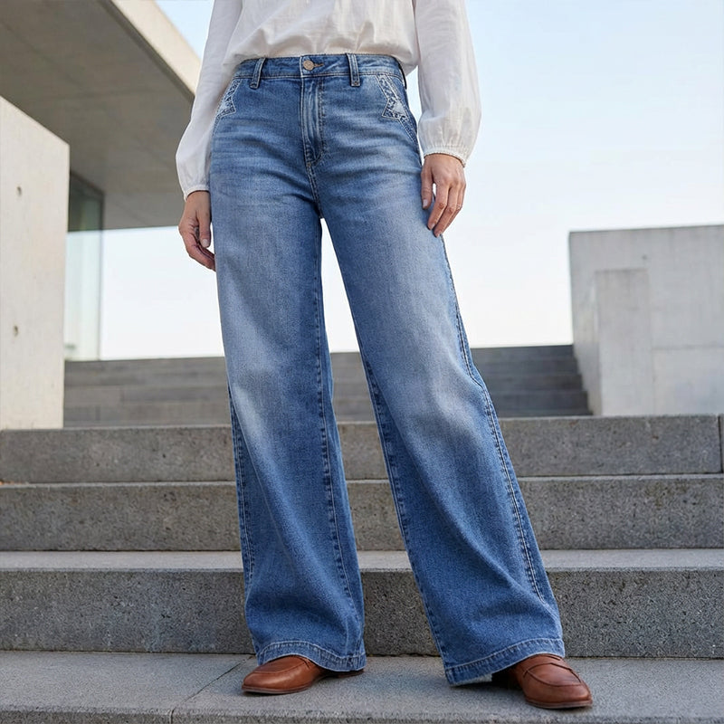 High-Waisted Jeans | Retro Wide Leg Baggy Casual Pants