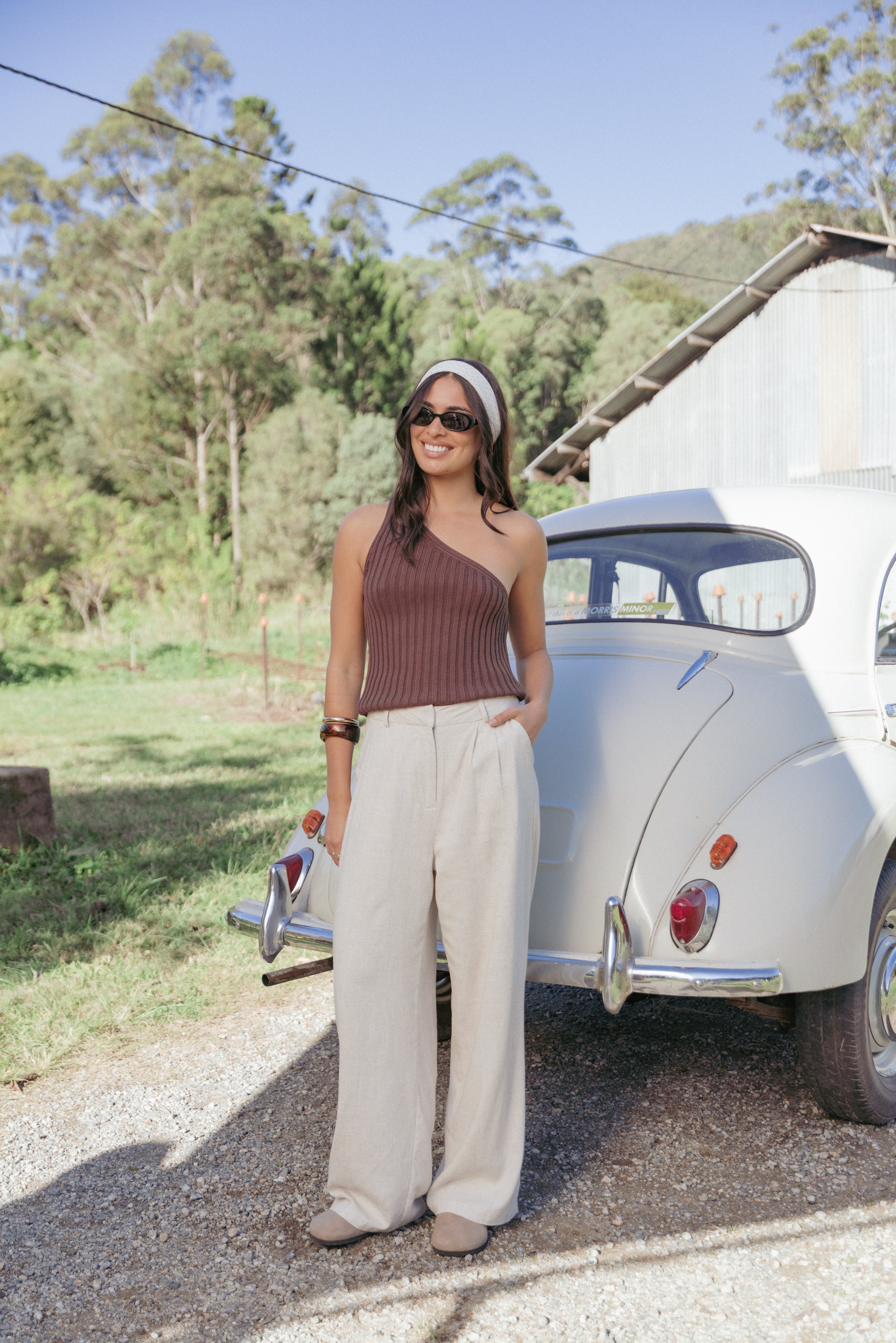 Linen Pants | High-Rise Pleated Casual Trousers