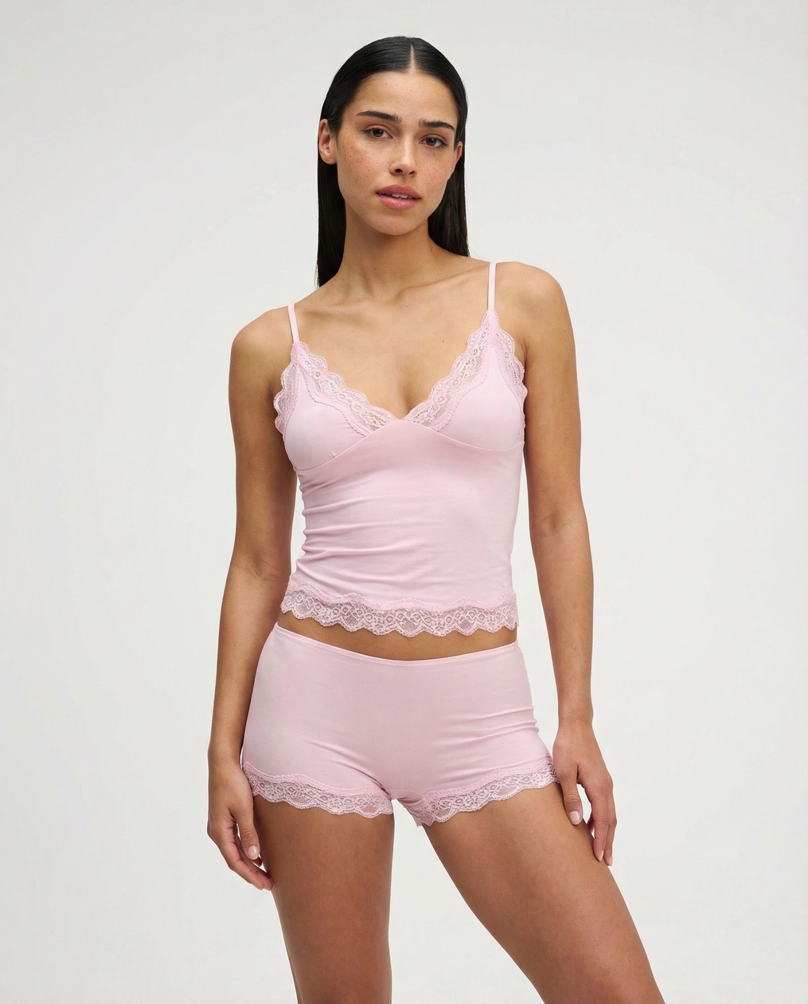 Loungewear Set | Elegant Lace Cami and Shorts | Soft and Comfortable Matching Lounge Set