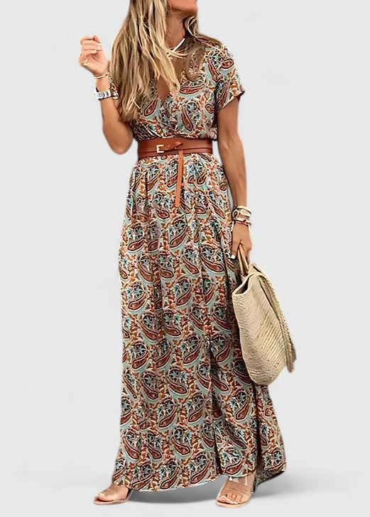 Maxi Dress | Artistic Boho Style Long Summer Dress | Effortlessly Elegant Comfortable Fit
