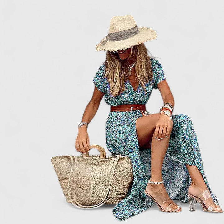 Maxi Dress | Artistic Boho Style Long Summer Dress | Effortlessly Elegant Comfortable Fit