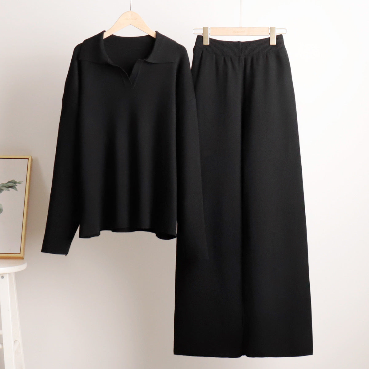 Women's Ribbed Knit Lounge Set | Relaxed Two-Piece Loungewear Co-Ord