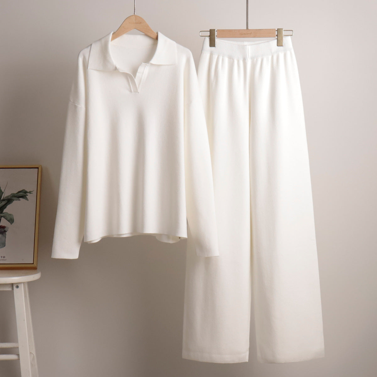 Women's Ribbed Knit Lounge Set | Relaxed Two-Piece Loungewear Co-Ord