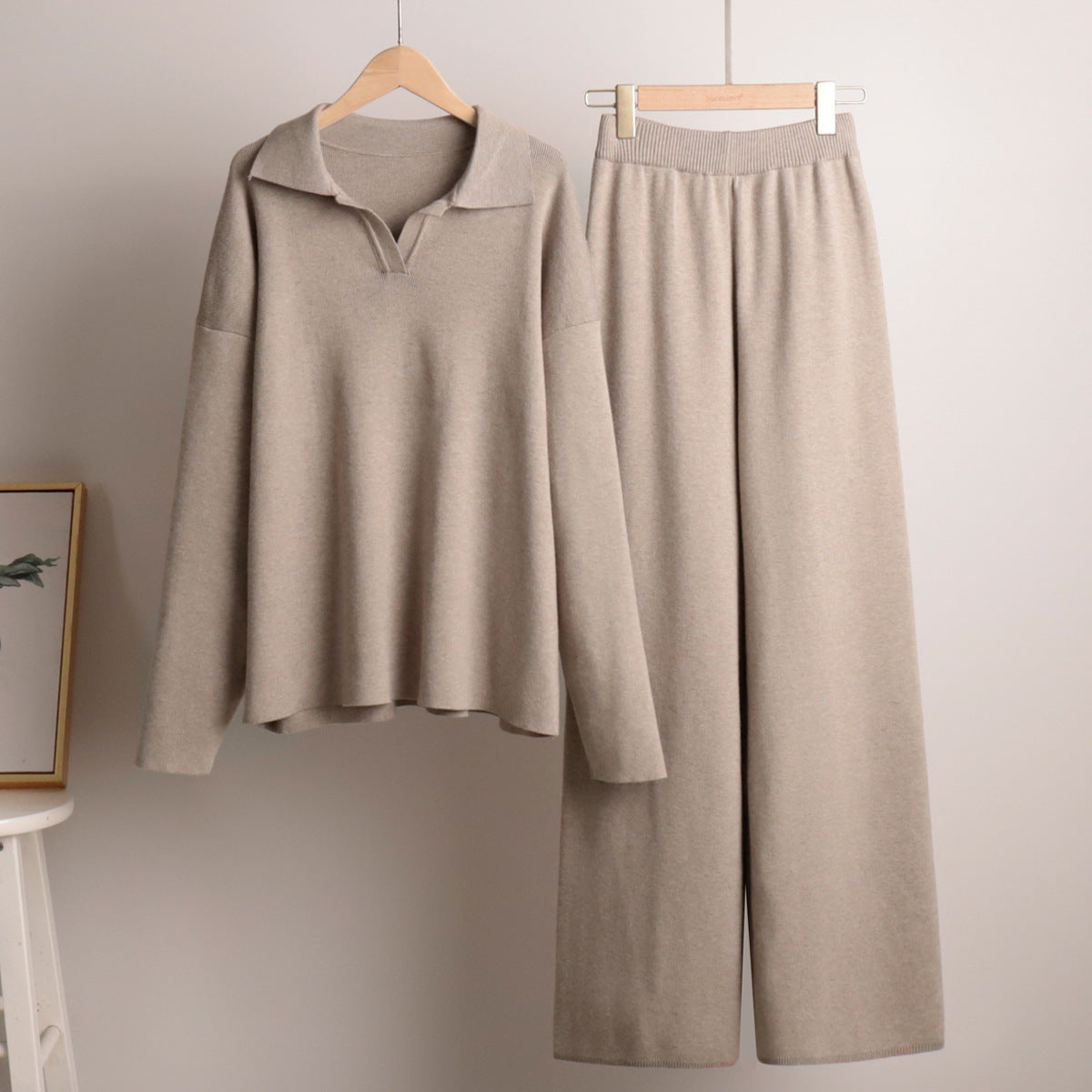 Women's Ribbed Knit Lounge Set | Relaxed Two-Piece Loungewear Co-Ord