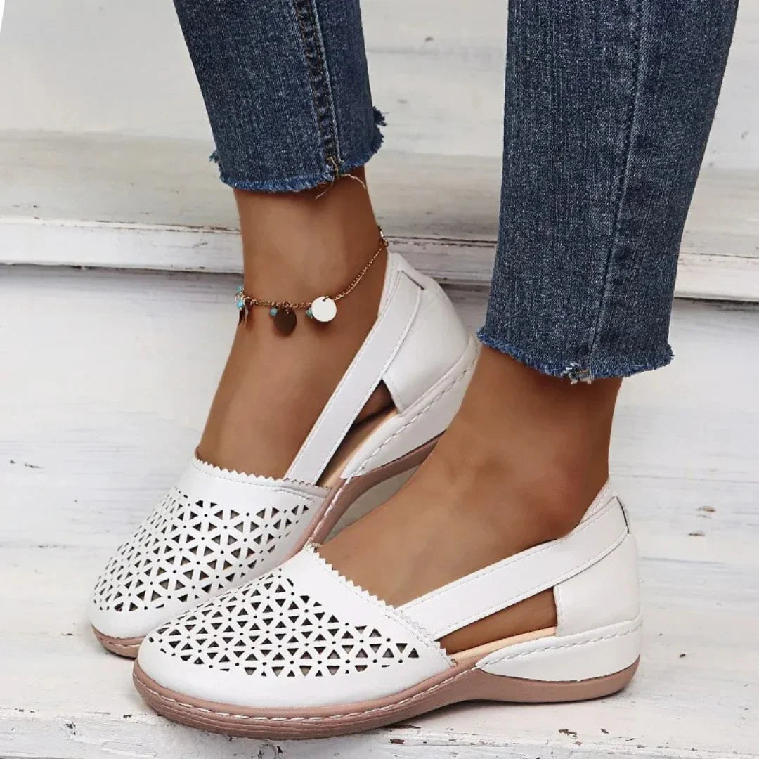 Sandals | Geometric Pattern Closed Toe Shoes | Stylish Comfortable Summer Footwear