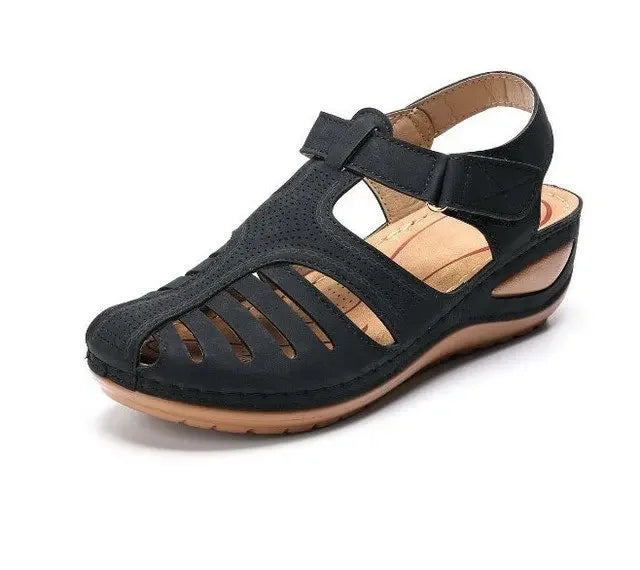 Sharon Fisherman Sandals | Closed Toe Wedge Orthopedic Walking