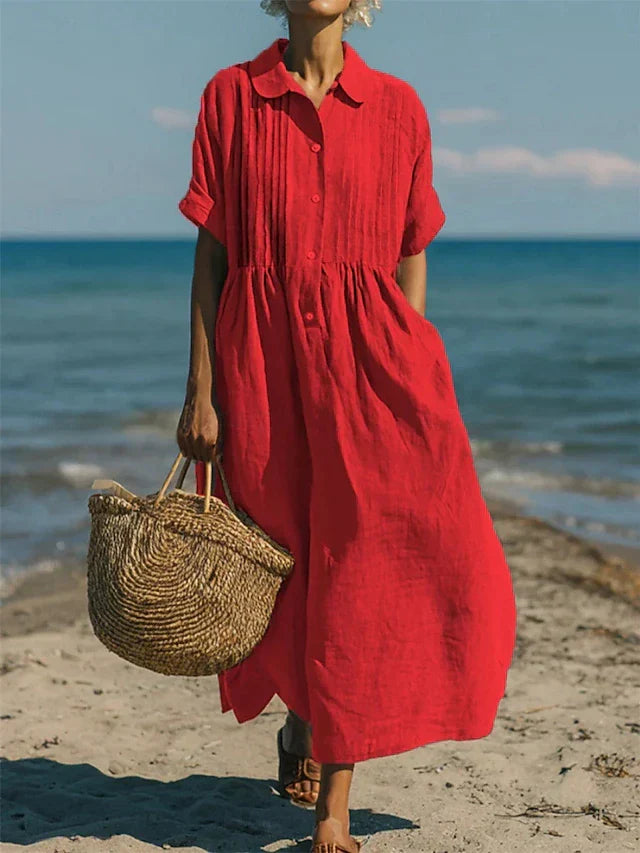 Shirt Dress | Elegant Summer Dress with Flattering Silhouette