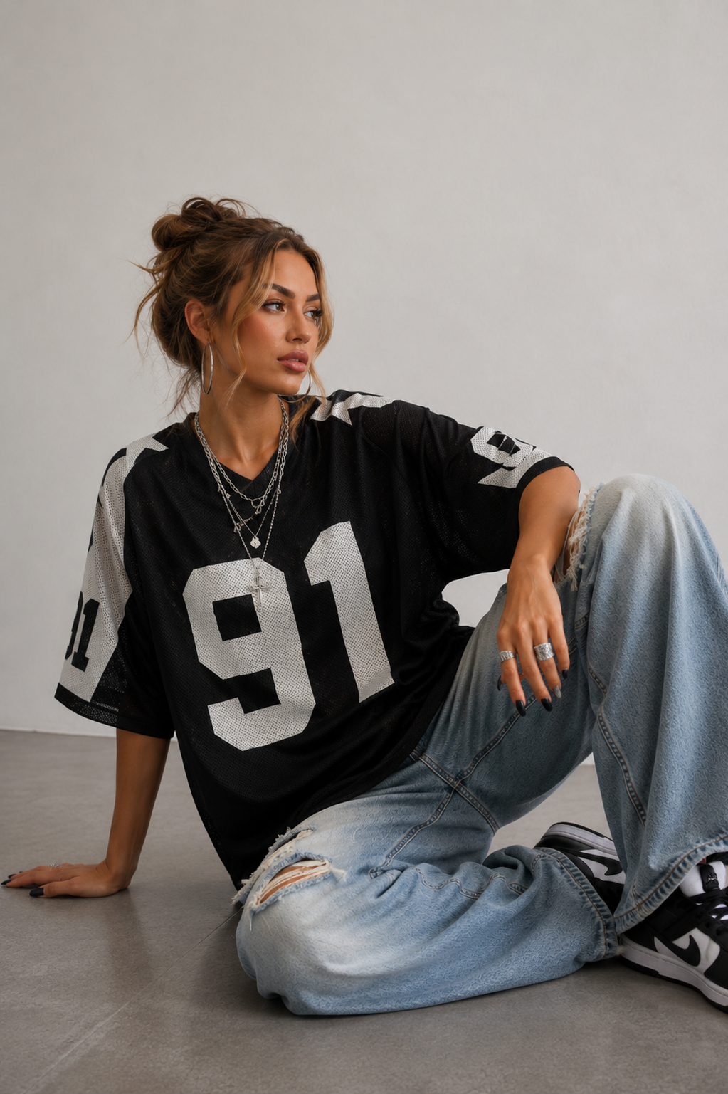 Sport Jersey Shirt | Oversized Trendy Streetwear Top