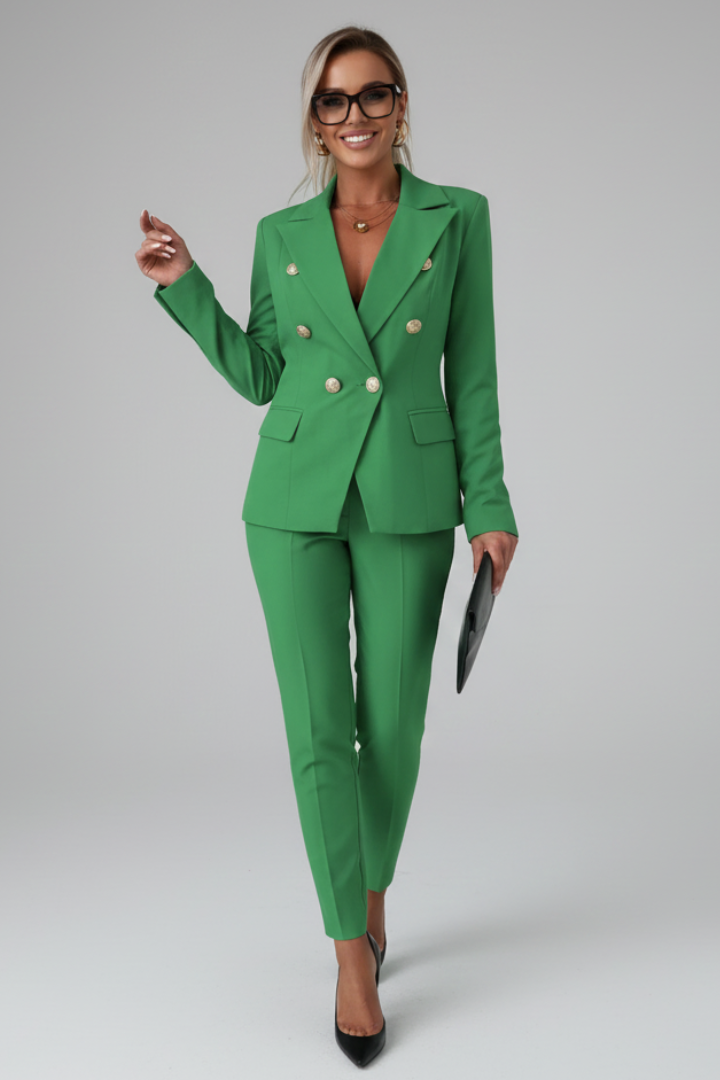 Suit | Modern Double-Breasted Blazer Set | Elegant Sophisticated Design