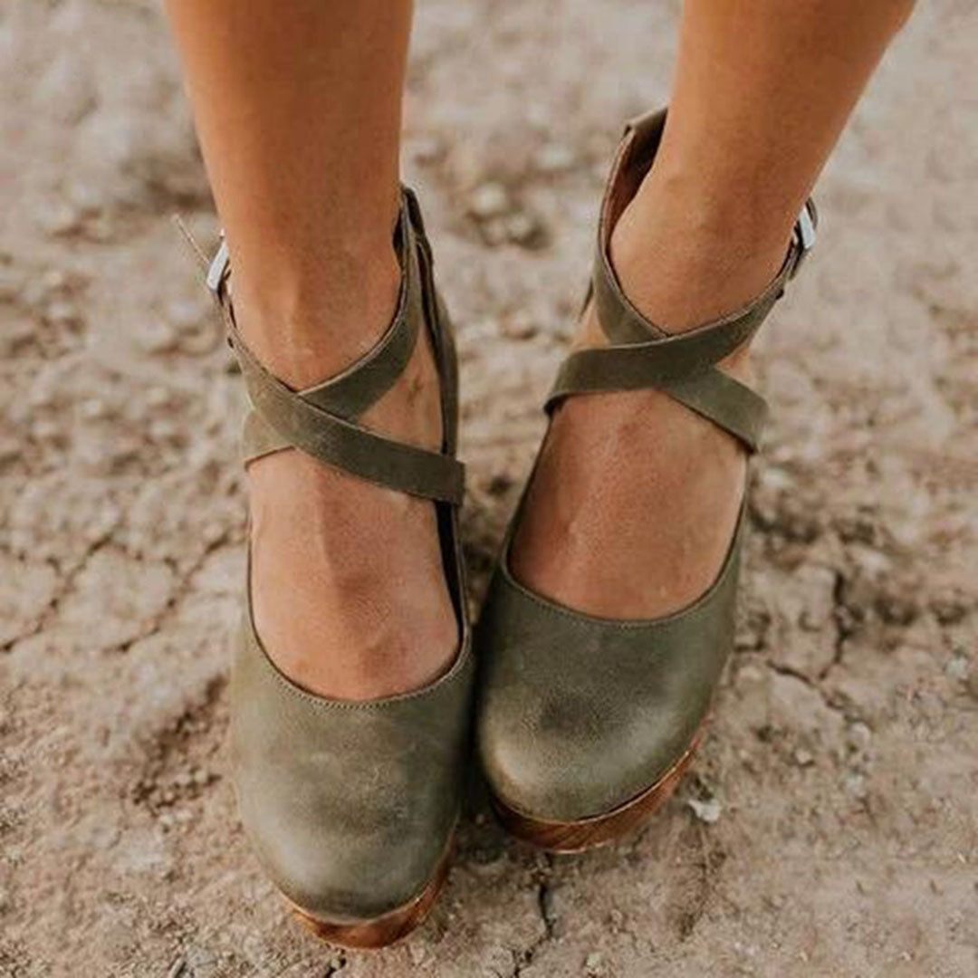 Wedge Heels | Elegant Closed Toe Design with Comfortable Support