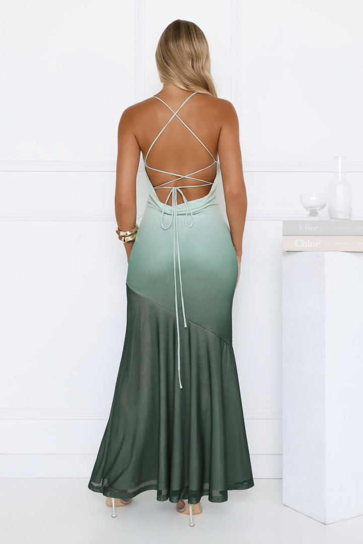 Fiora Ombre Maxi Dress Green