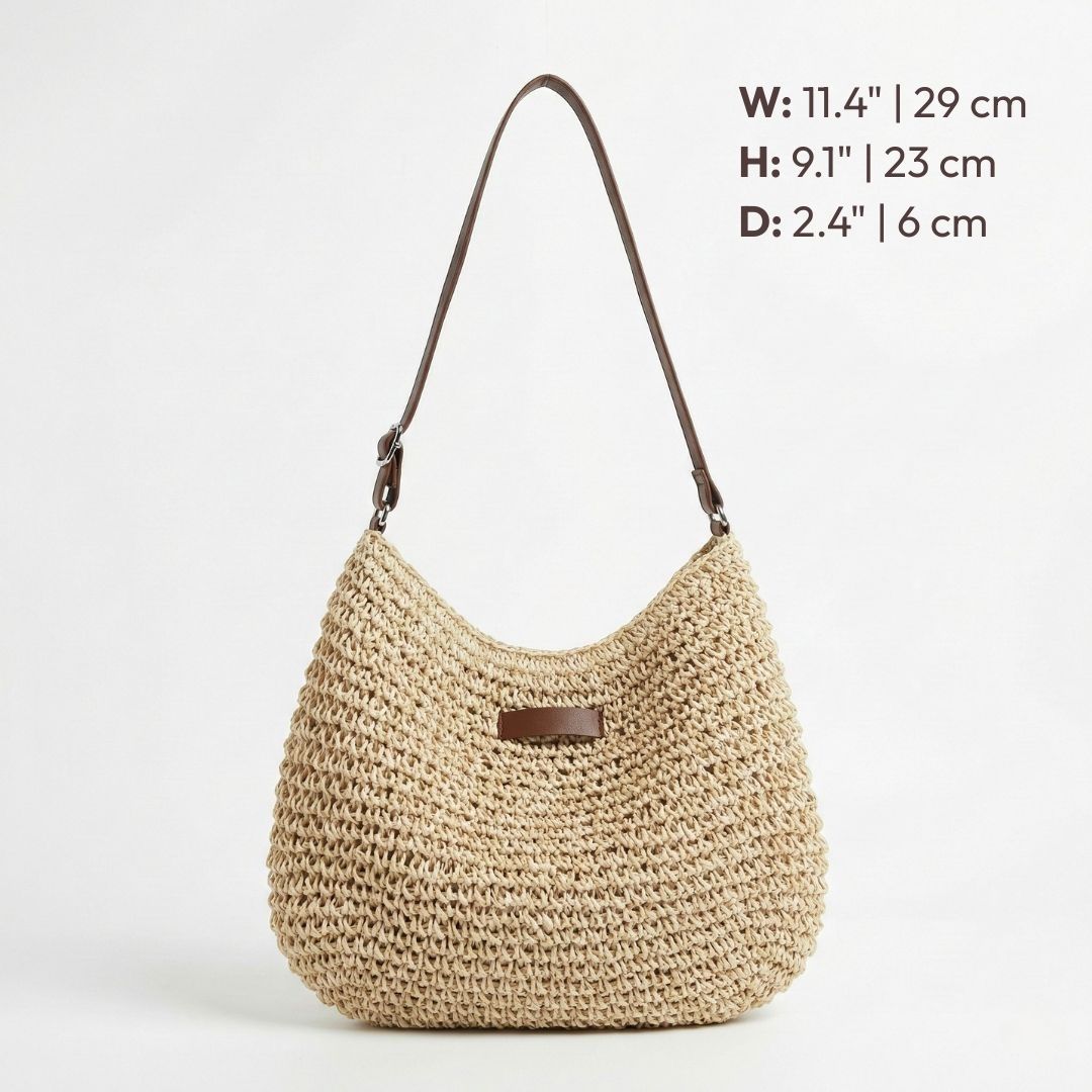 Kathy | Women's Woven Straw Summer Shoulder Bag