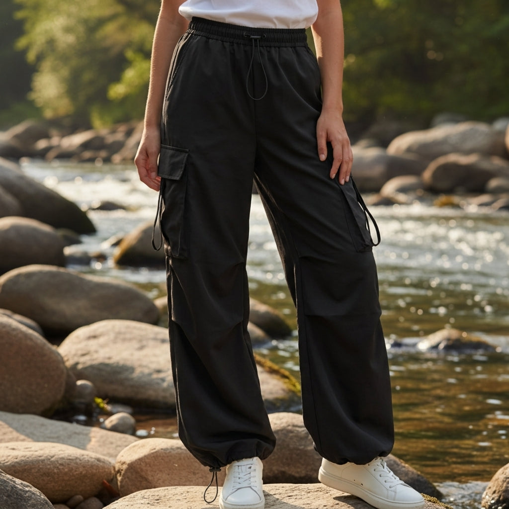 Women's Utility Cargo Sweatpants | Relaxed Casual Jogger Pants