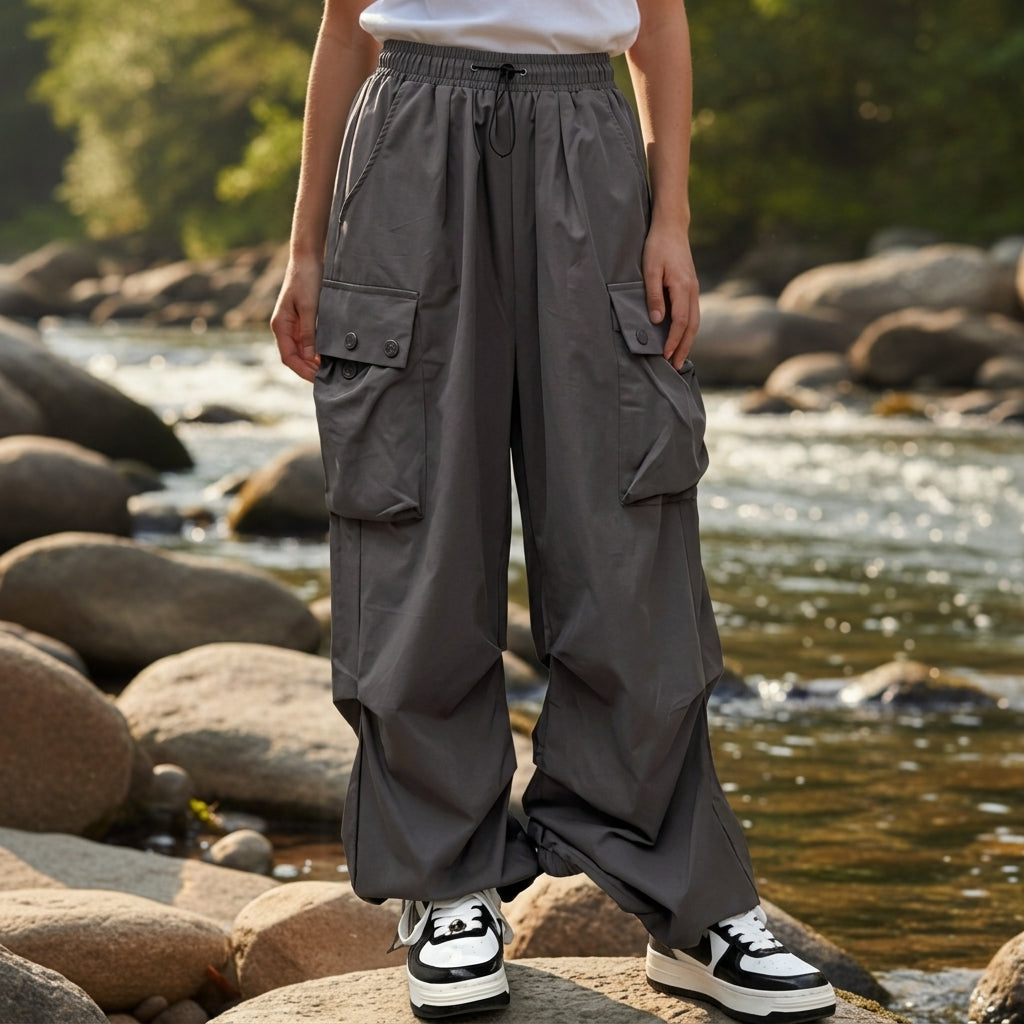 Women's Utility Cargo Sweatpants | Relaxed Casual Jogger Pants