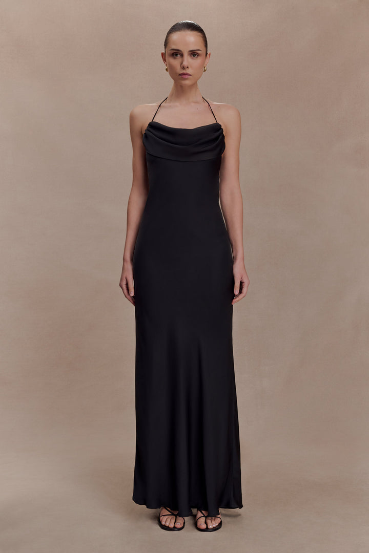 Lydia Satin Maxi Dress