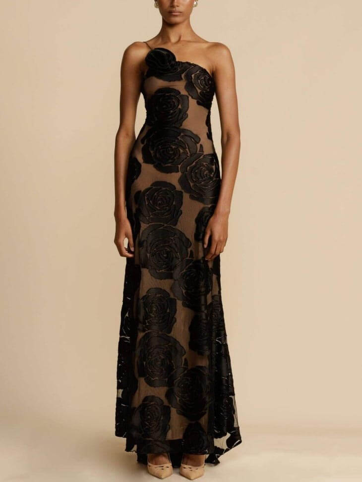 Women's Floral Print Maxi Dress | Elegant Wedding Guest Summer Gown