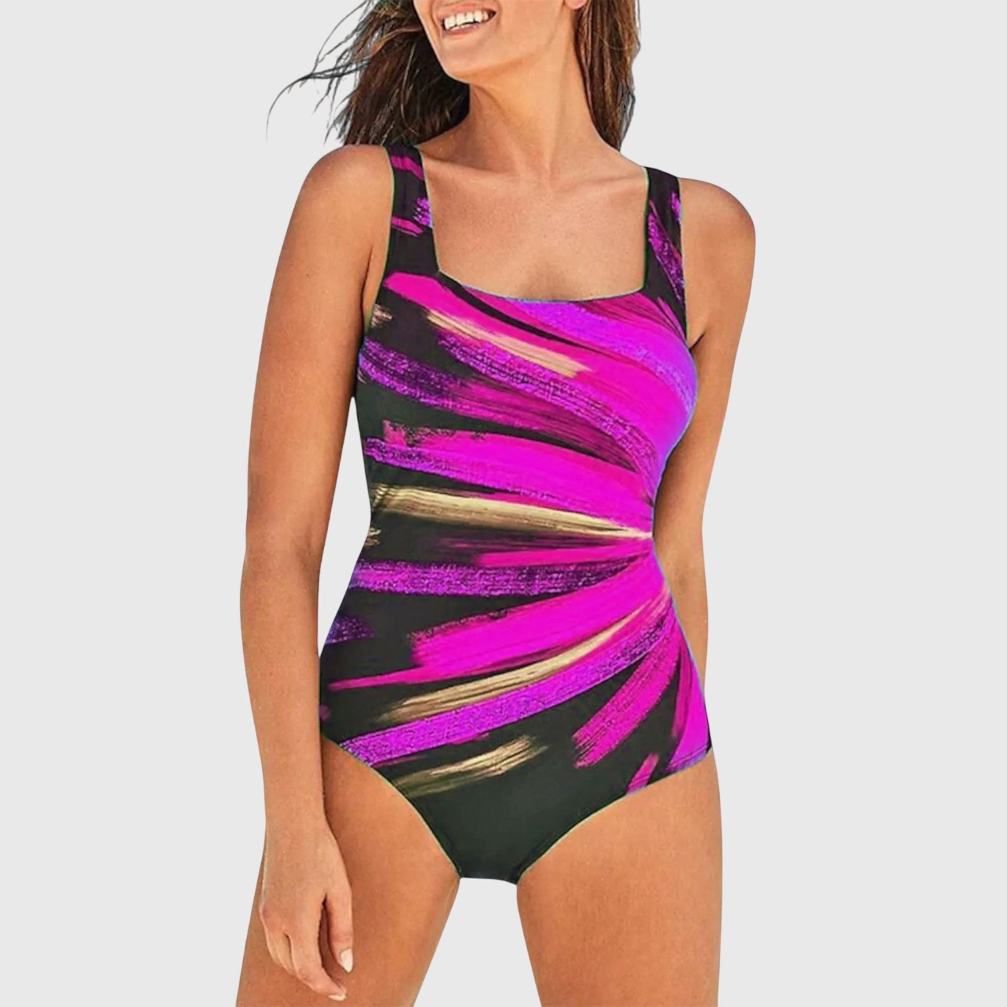 Women's Shaping Swimsuit | Color-Block One-Piece Bathing Suit