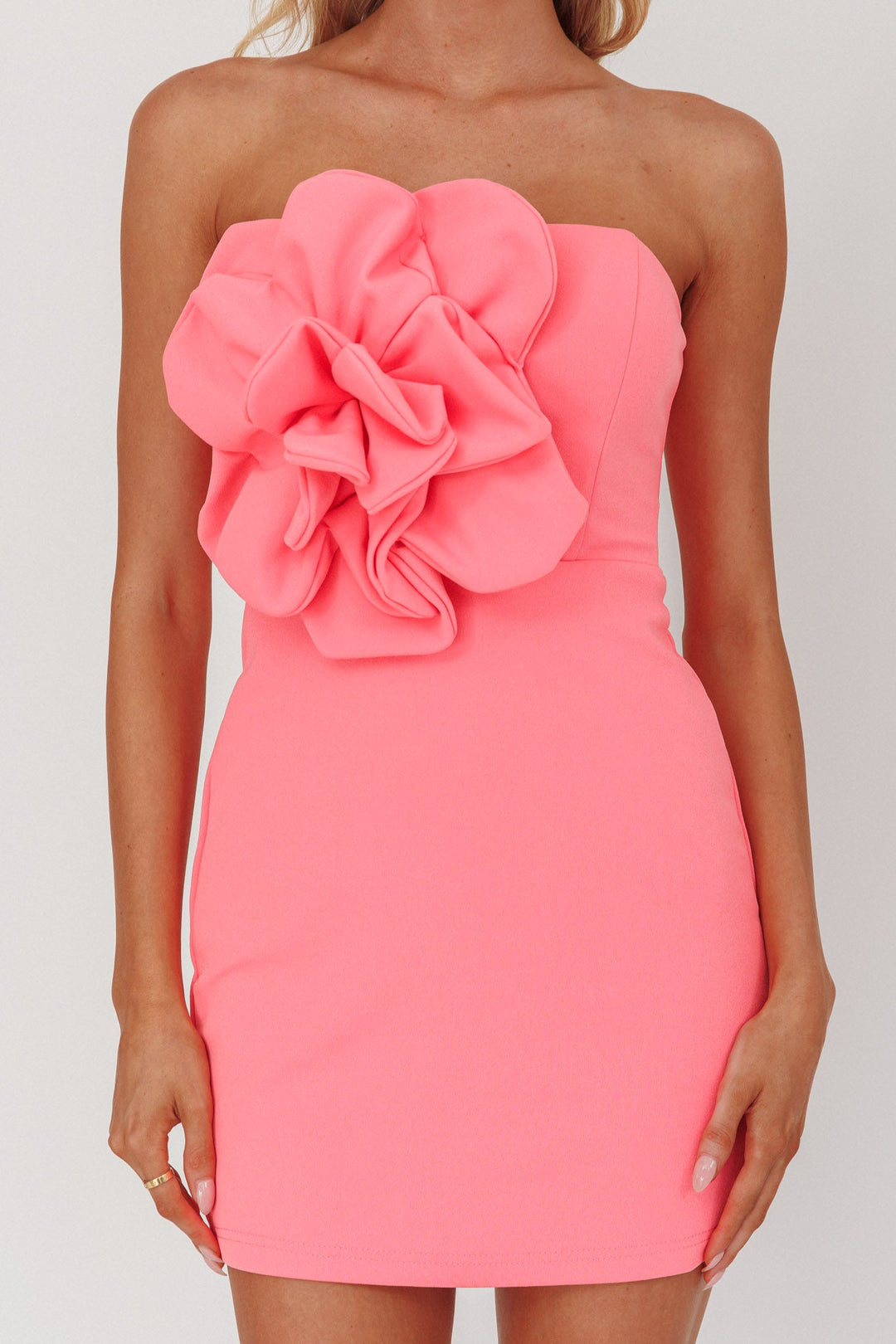 Rosalie Strapless Mini Dress Pink