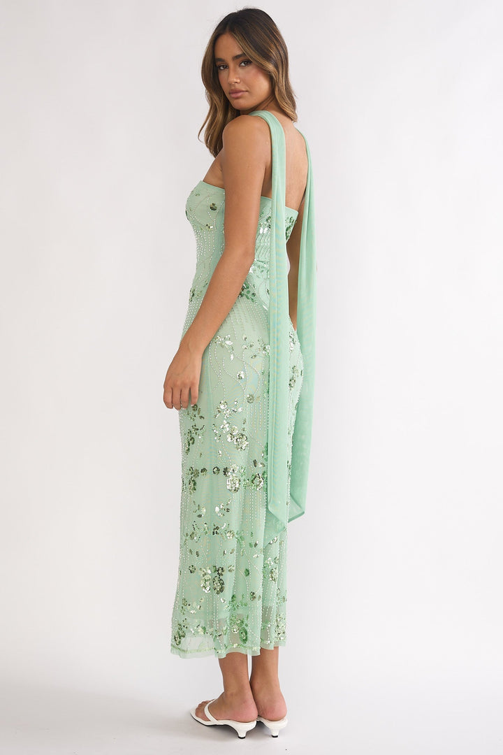 Jeremia Strapless Maxi Dress Mint
