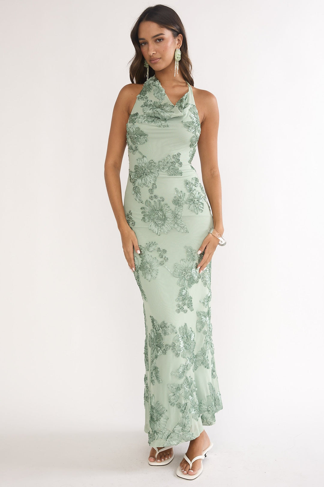 Kirralée Embellished Maxi Dress Aqua