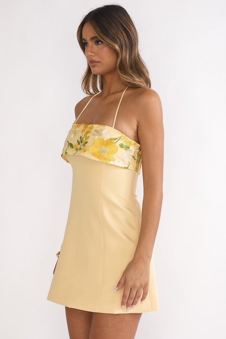 Sunbeam Bust Mini Dress Butter