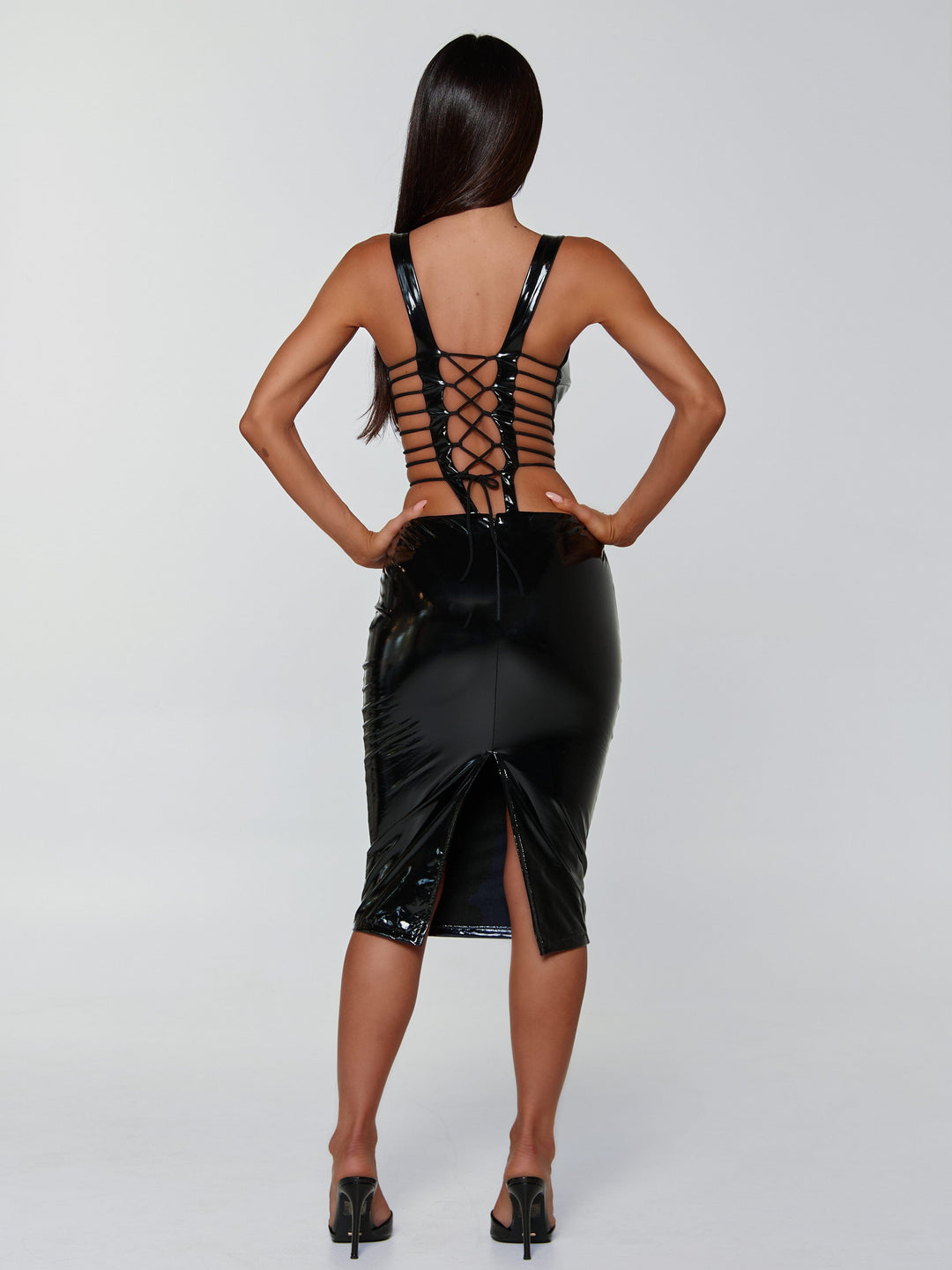 Annalisa Black Midi Dress