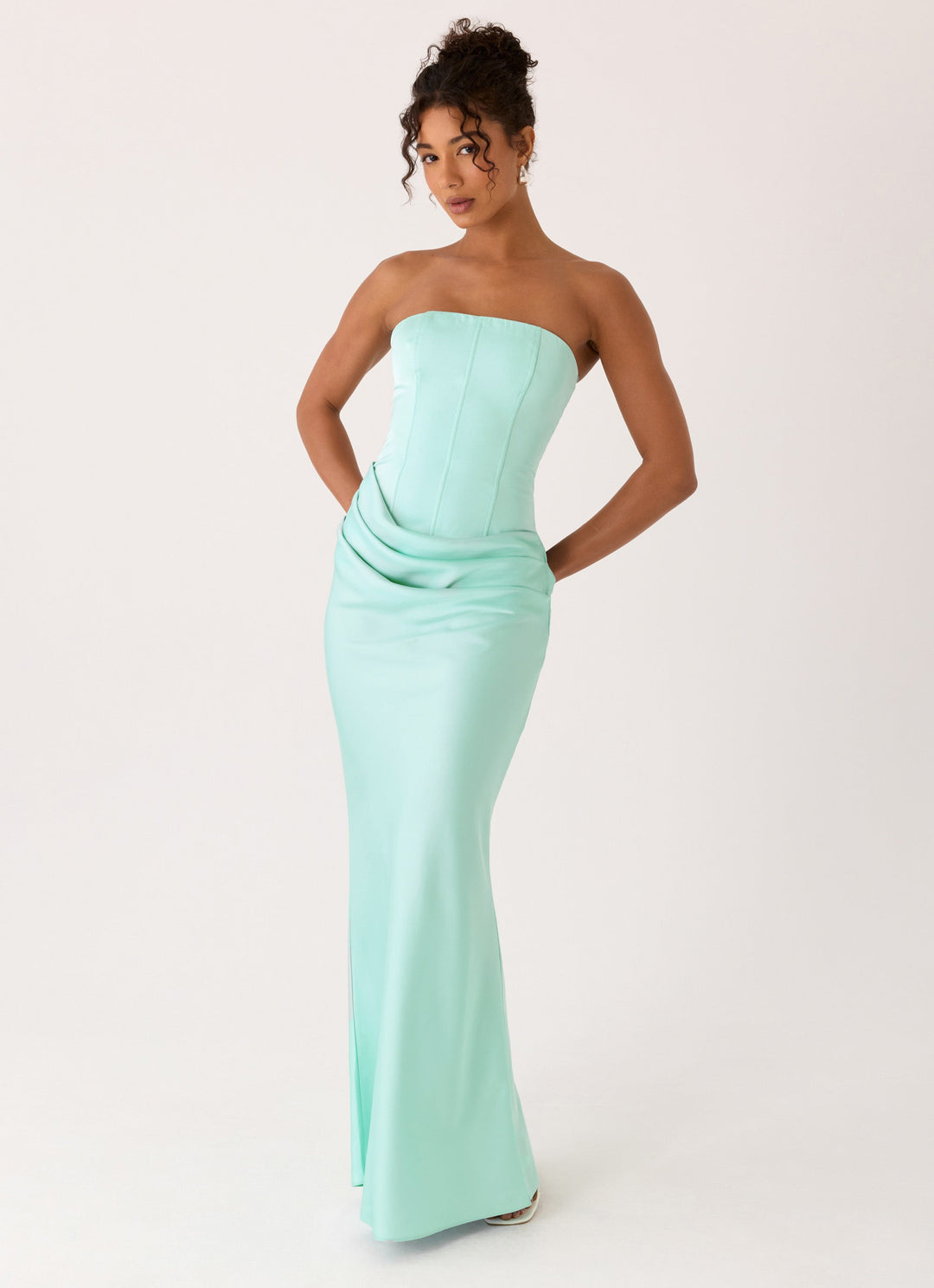 Adara Corset Maxi Dress Blue