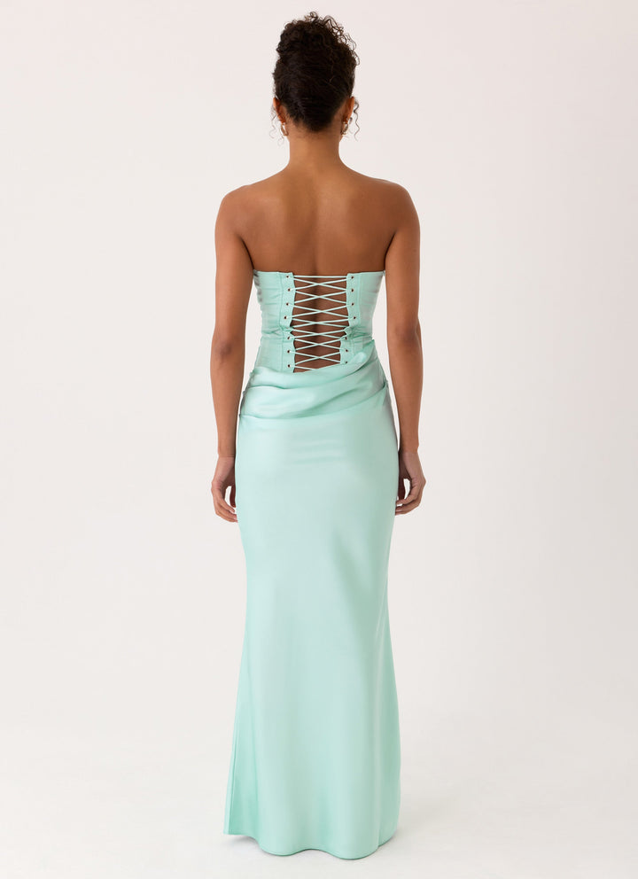 Adara Corset Maxi Dress Blue