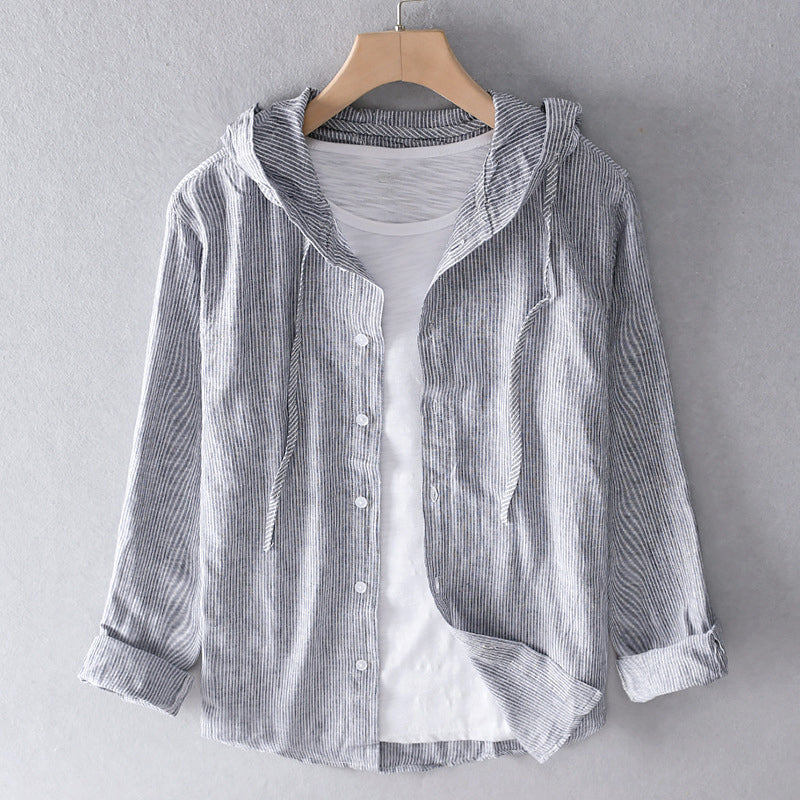 Duttini | Striped Hooded Shirt