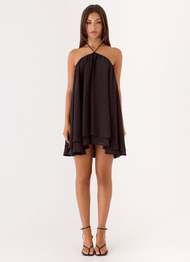 Alicelle Halter Mini Dress Brown