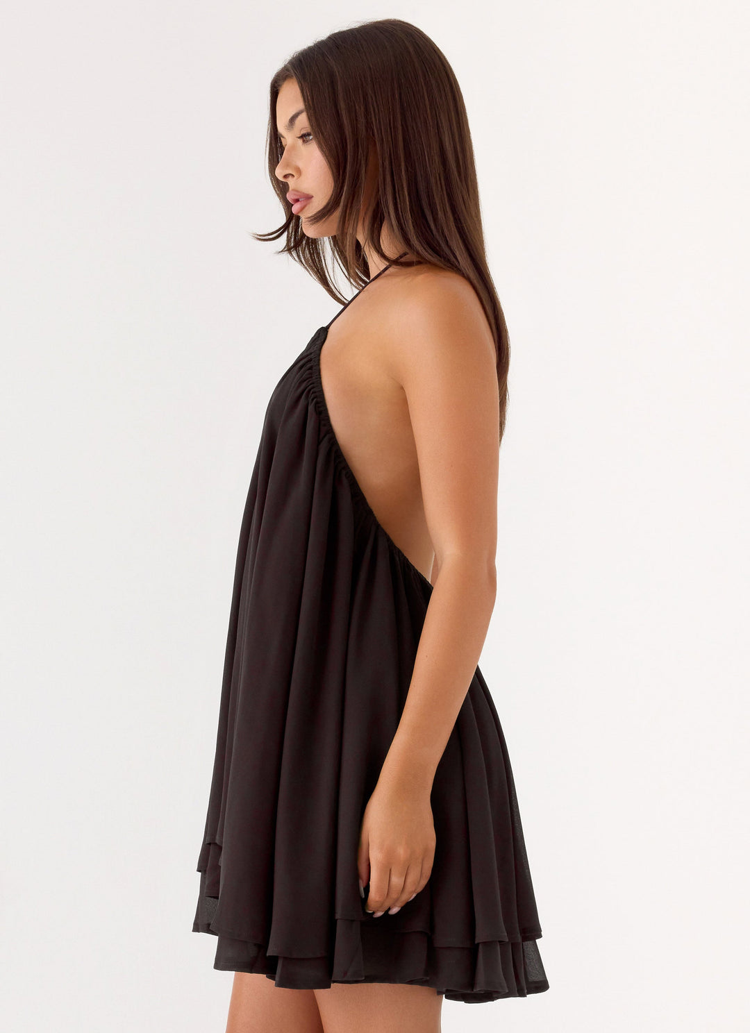 Alicelle Halter Mini Dress Brown