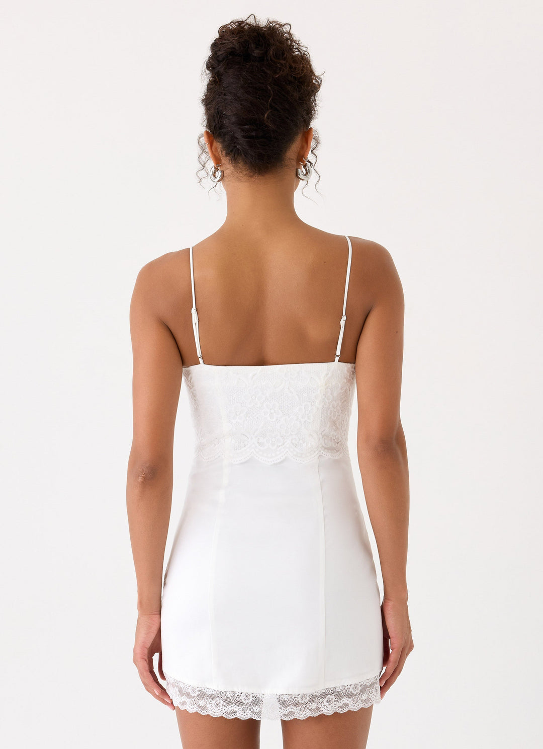 Aloura Lace Mini Dress White