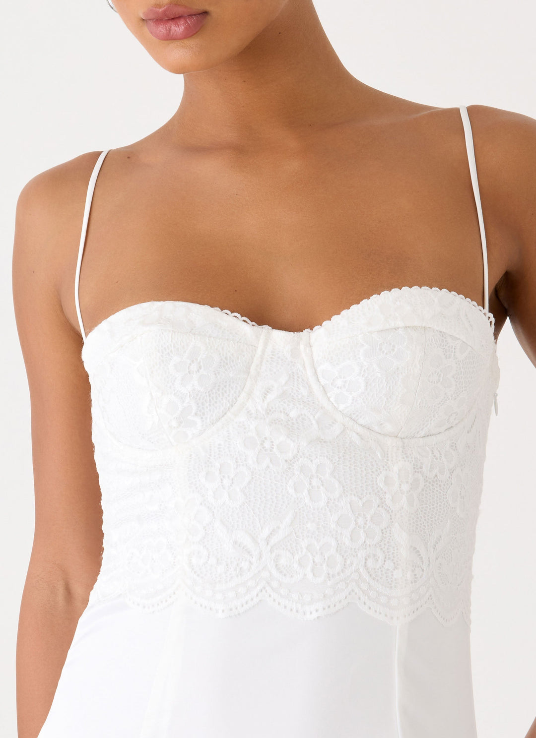 Aloura Lace Mini Dress White