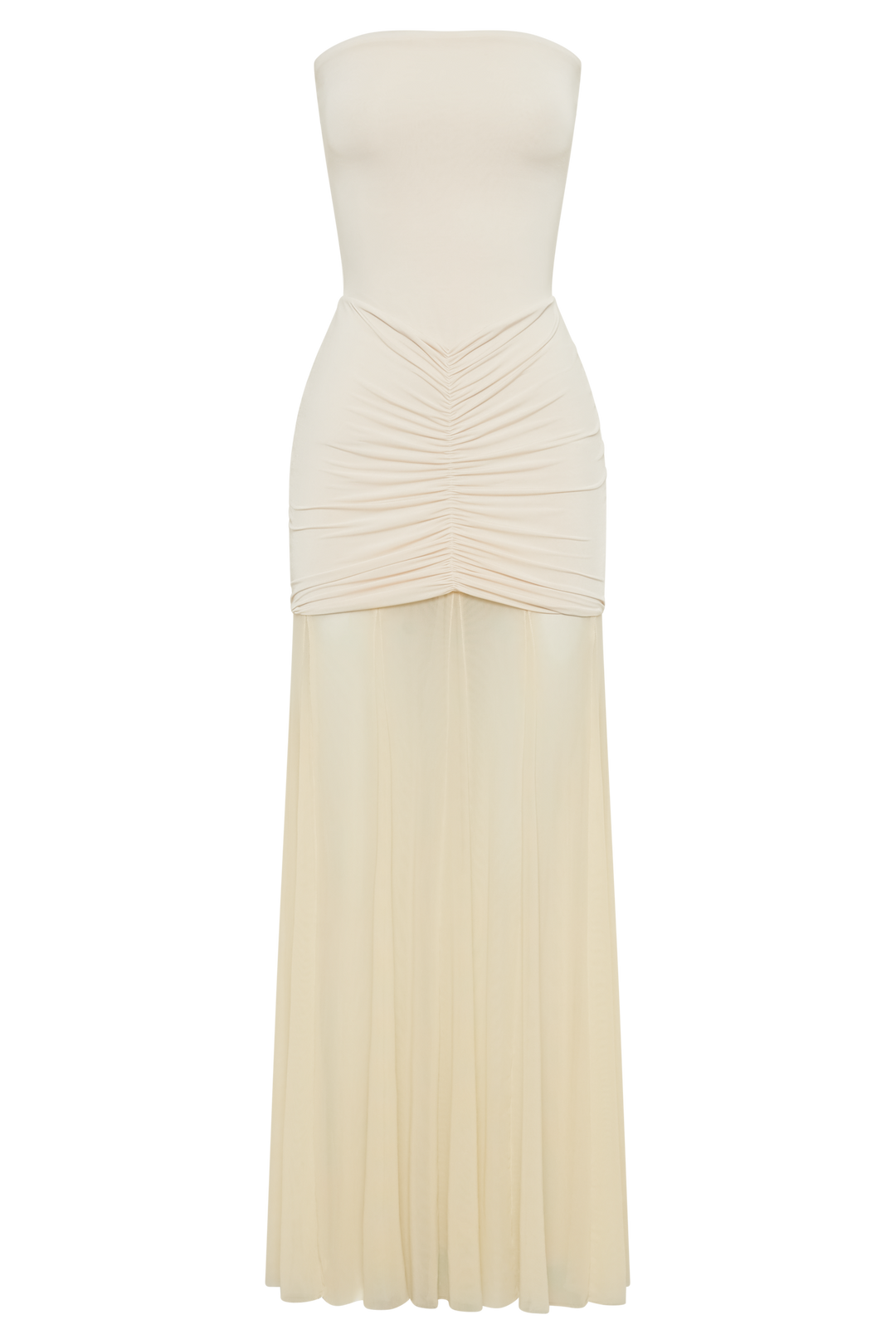 Caspian Off Shoulder Mesh Maxi Dress