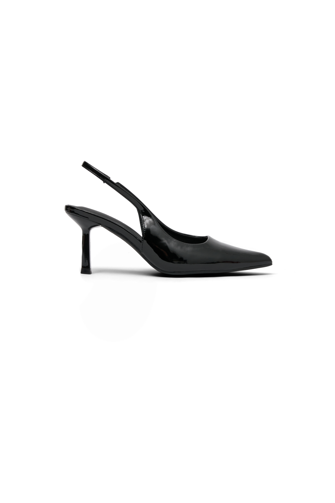 Dasha Patent Slingback Heels – Black