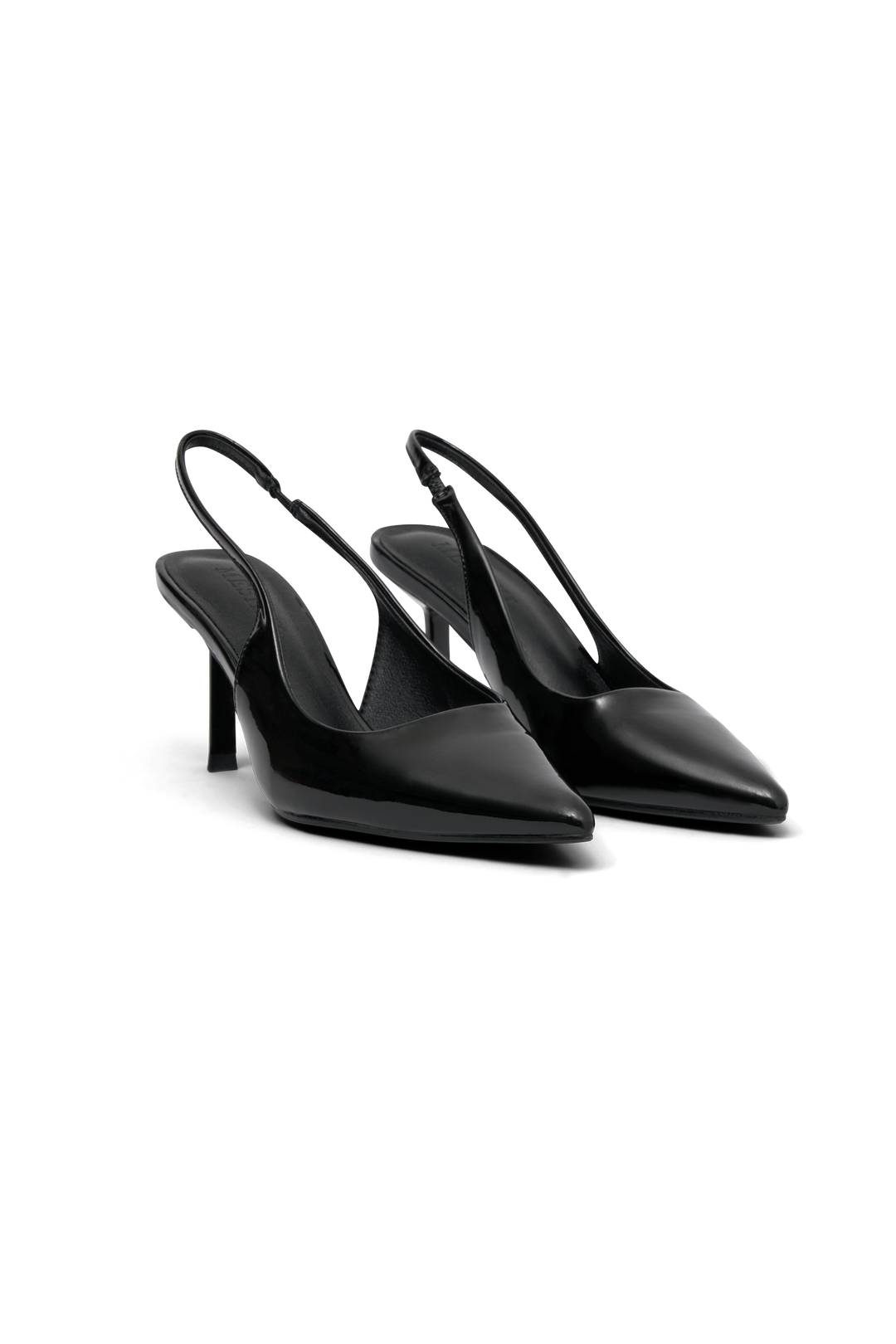 Dasha Patent Slingback Heels – Black