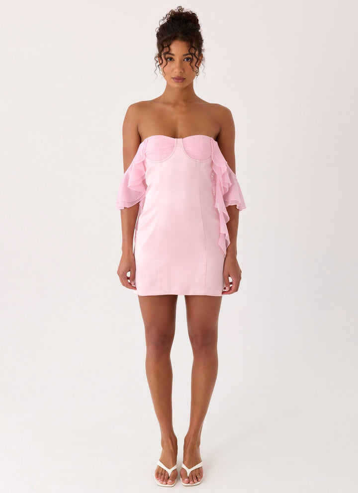 Bex Strapless Mini Dress Pink