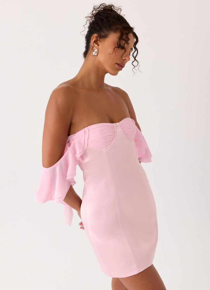 Bex Strapless Mini Dress Pink