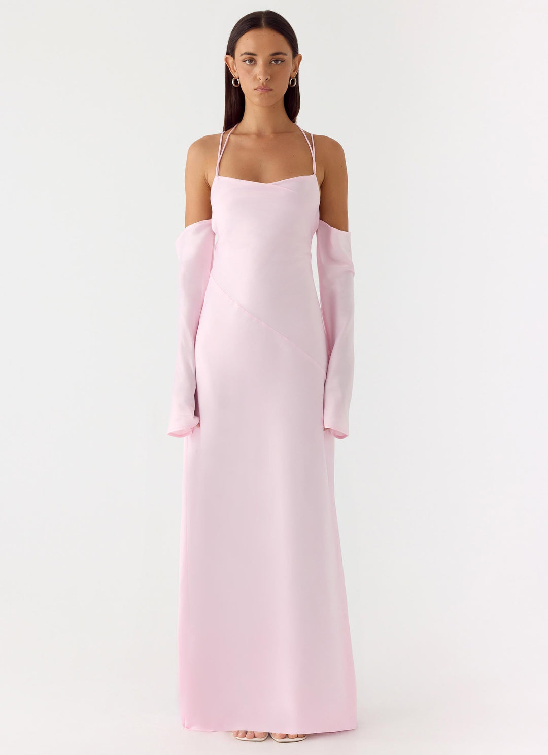 Breathe Me Long Sleeve Maxi Dress Pink