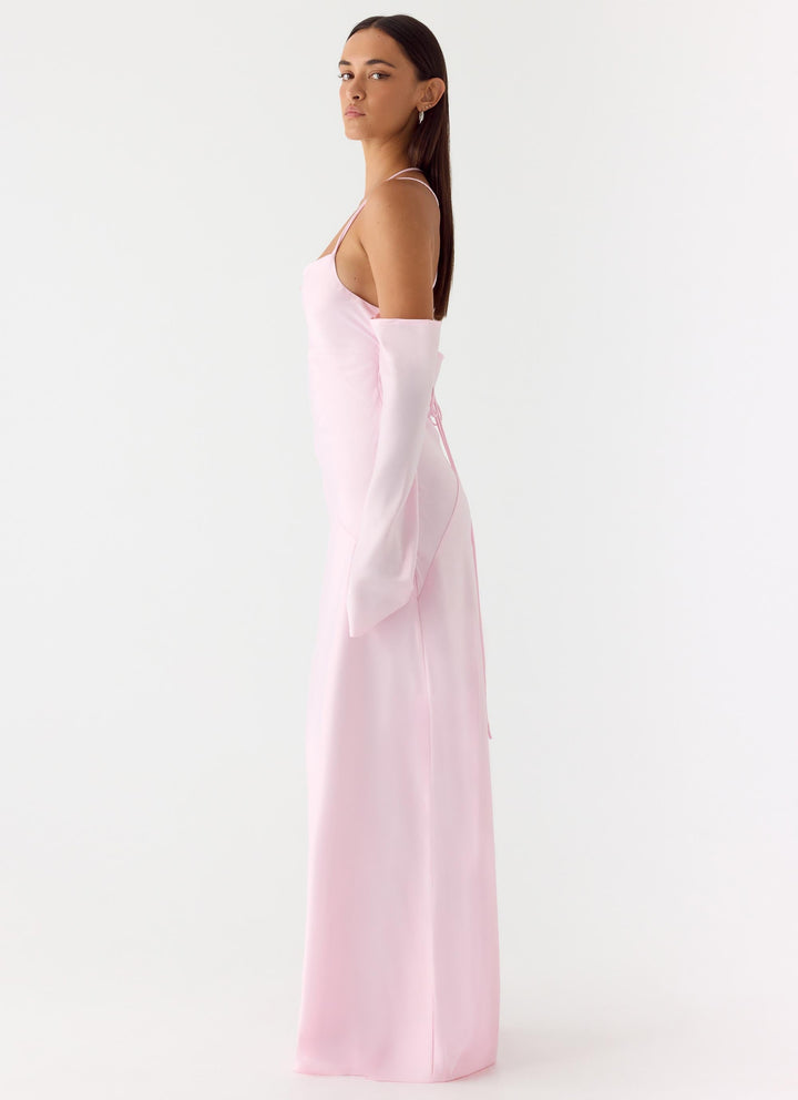 Breathe Me Long Sleeve Maxi Dress Pink