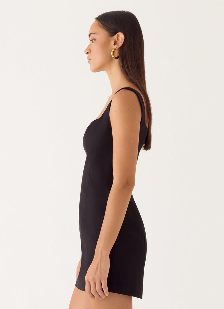 Brief Tension Mini Dress Black