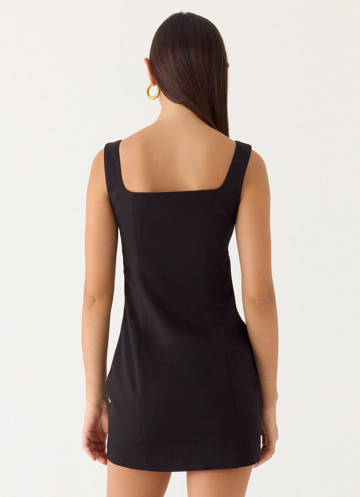 Brief Tension Mini Dress Black